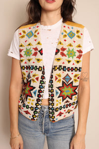 80s Beaded Southwestern Vest