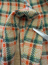 1970s Orange Plaid Polyester Bell Bottoms