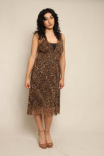 00s Leopard Silk Chiffon Dress