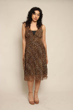 00s Leopard Silk Chiffon Dress