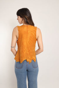 70s Buckskin Leather Vest