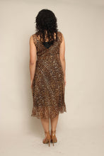00s Leopard Silk Chiffon Dress