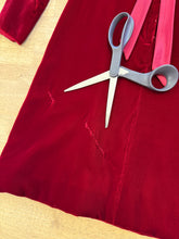 1960s Maroon Velvet Mini Dress With Juliet Sleeves - XXS