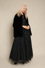 1930s Black Velvet Shirred Evening Coat With Collar