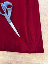 1960s Maroon Velvet Mini Dress With Juliet Sleeves - XXS