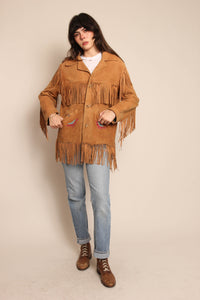 70s Embroidered Fringe Jacket