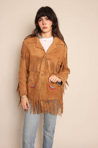 70s Embroidered Fringe Jacket