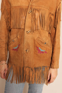 70s Embroidered Fringe Jacket