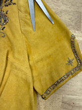 50s Suede Beaded Dress