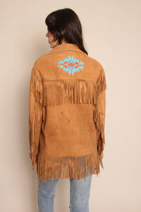 70s Embroidered Fringe Jacket