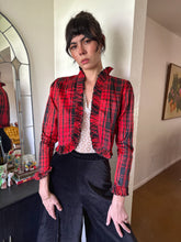 60s Plaid Taffeta Bolero