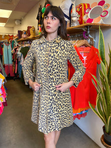 60s Leopard Print Velvet Jacket