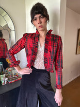 60s Plaid Taffeta Bolero