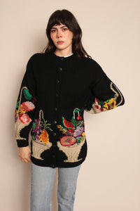 90s Fruit Basket Cardigan