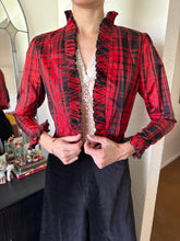 60s Plaid Taffeta Bolero