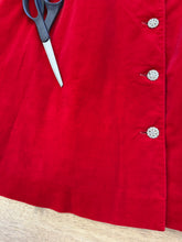 50s Red Velvet Party Dress