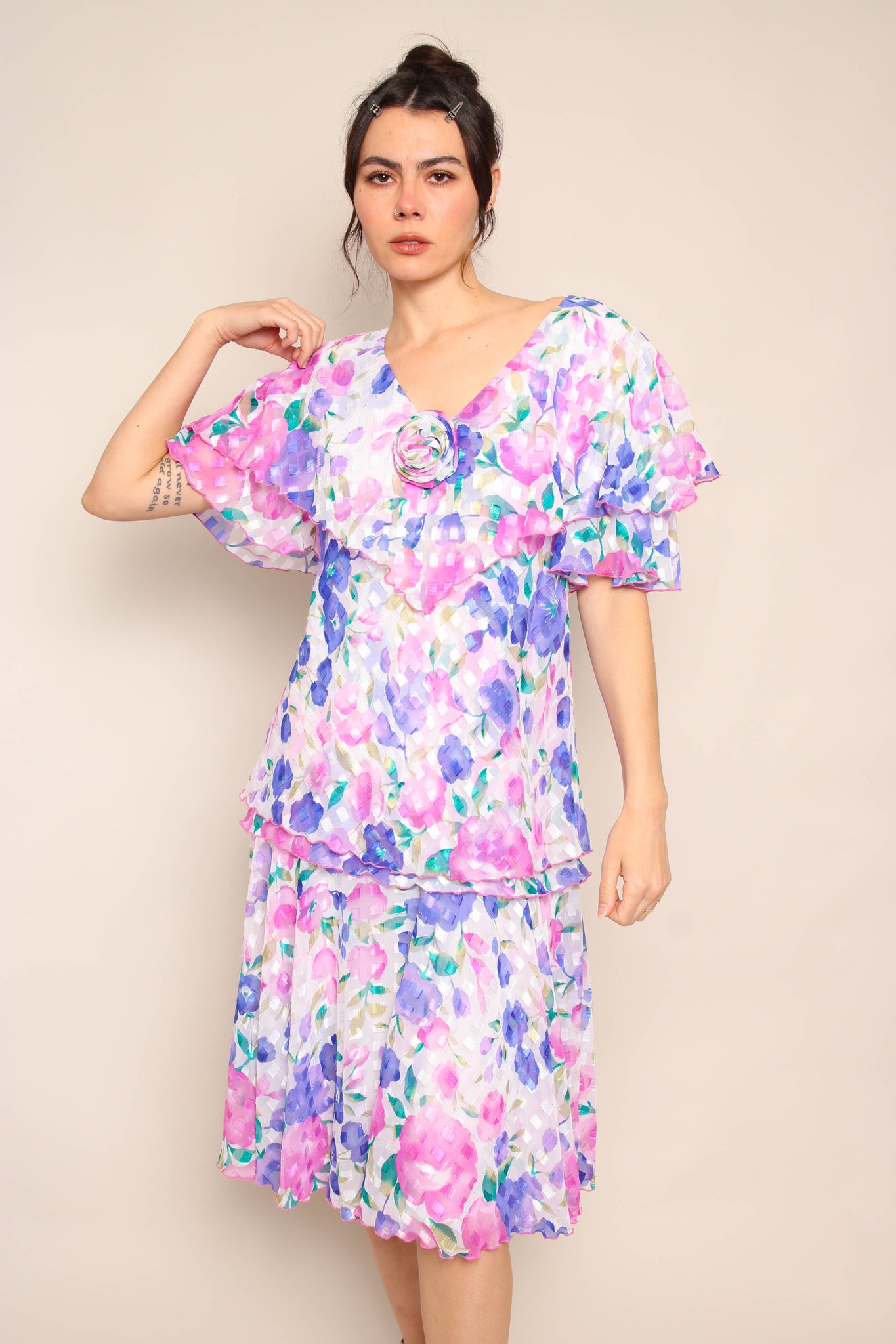 80s Whimsy Drop Waist Dress – Luxie Vintage