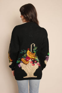 90s Fruit Basket Cardigan