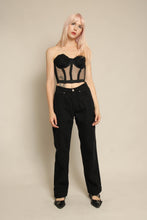 Y2K Versace Black Mid Rise Boot Cut Jeans