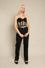 Y2K Versace Black Mid Rise Boot Cut Jeans