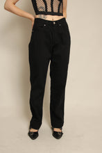 Y2K Versace Black Mid Rise Boot Cut Jeans