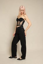 Y2K Versace Black Mid Rise Boot Cut Jeans
