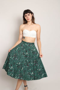 50s Abstract Floral Skirt