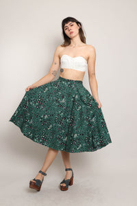 50s Abstract Floral Skirt