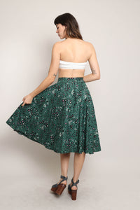 50s Abstract Floral Skirt