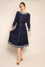 90s Navy Nautical Dress