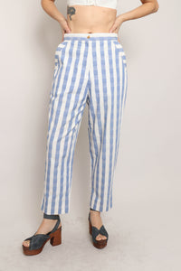 90s Striped Cotton Pants