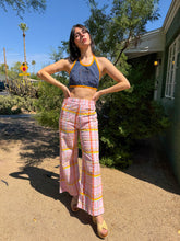 70s Pink Plaid Bell Bottoms