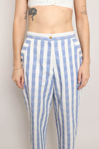 90s Striped Cotton Pants