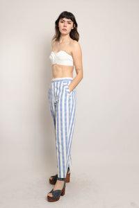 90s Striped Cotton Pants