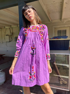 70s Purple Oaxacan Dress