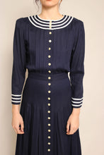 90s Navy Nautical Dress