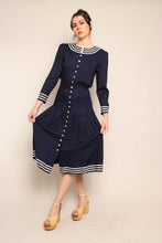 90s Navy Nautical Dress