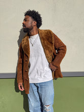 70s Suede Jacket With Fur Collar