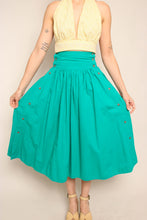 90s Teal Cotton Skirt
