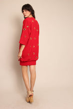 90s Red Grommet Dress & Purse Ensemble