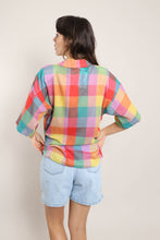 80s Rainbow Checkered Shirt