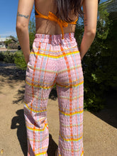 70s Pink Plaid Bell Bottoms