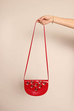 90s Red Grommet Dress & Purse Ensemble