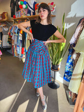 80s Plaid Taffeta Dress