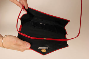 90s Red Grommet Dress & Purse Ensemble