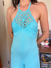 70s Macrame Halter Neck Jumpsuit
