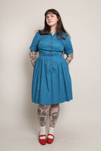 50s Embroidered Shirtwaist Dress