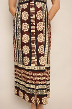 70s Tiki Print Dress With Belt
