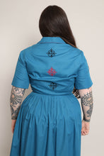 50s Embroidered Shirtwaist Dress