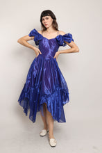 80s Indigo Organza Dress